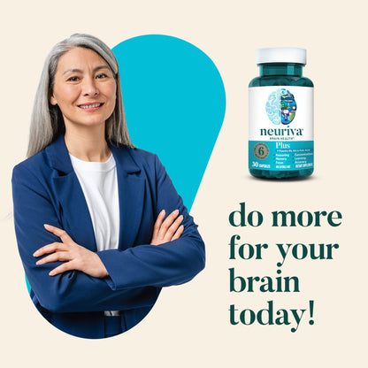 Neuriva Plus Brain Health Supplement, Vitamins B12 & B6, Support for Memory and Focus, 30ct Capsules